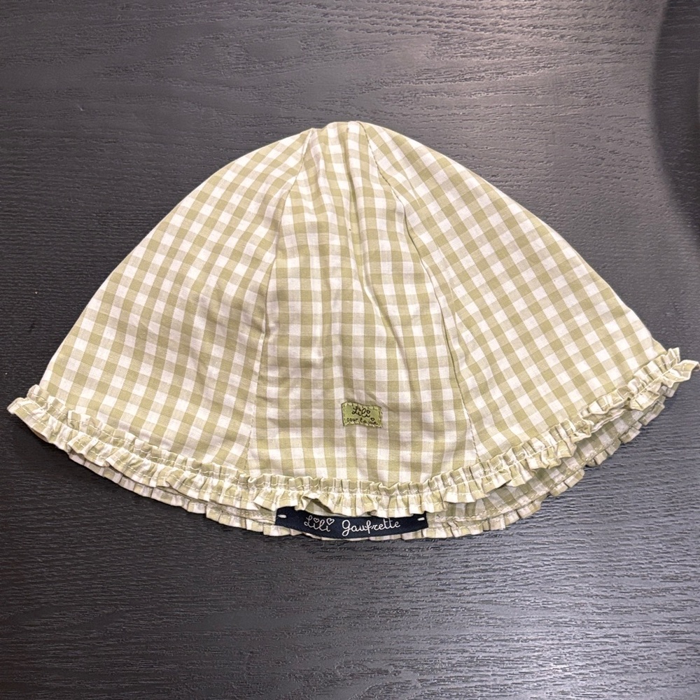 Lili Gaufrette Kids Gingham Ruffle Sun Hat